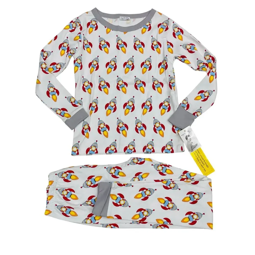 NWT Magnolia Baby 12/18M Spaceship PJs